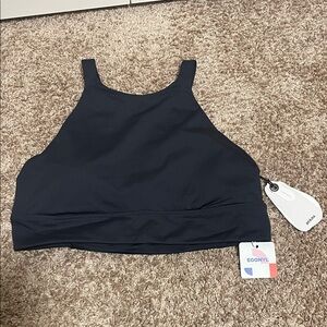 Prana Navy High-Neck Bikini Top